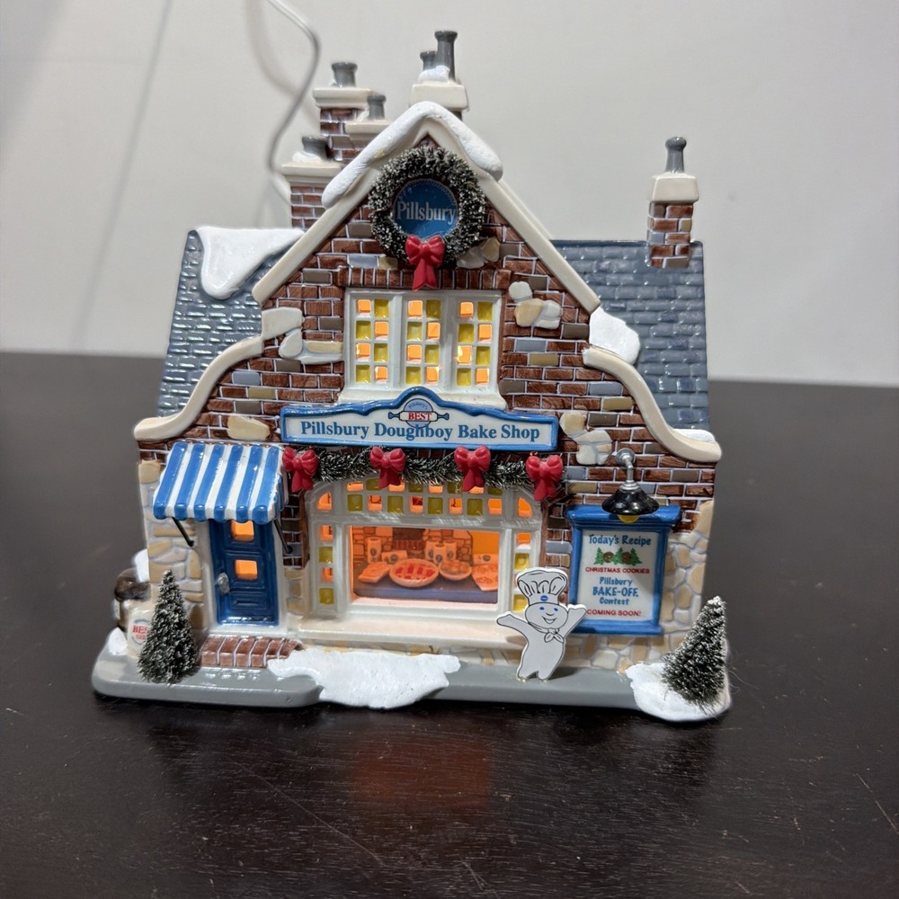 Dept 56 Pillsbury Doughboy Lighted Bake Shop Snow Village No Accessory Xmas